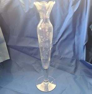 Princess House PH Bud One Stem Vase Glass Floral Flowers Design.  Y